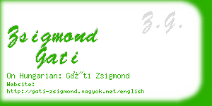 zsigmond gati business card